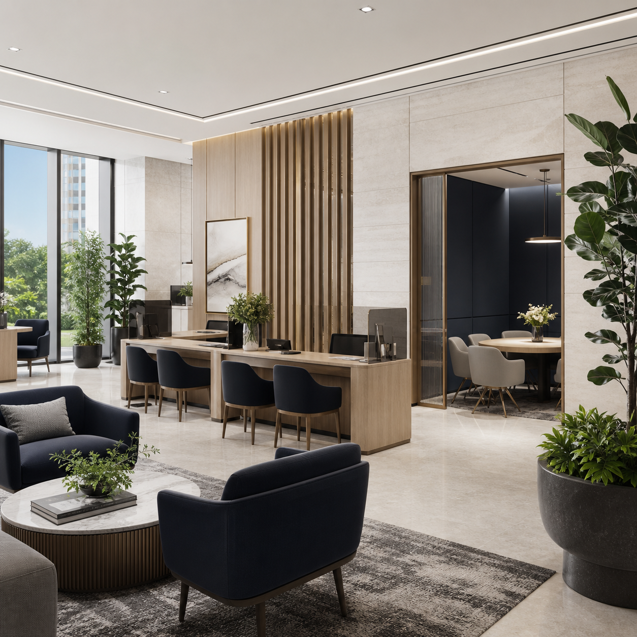 Banking services lounge in the Sobha Chikkagubbi amenities visual guide
