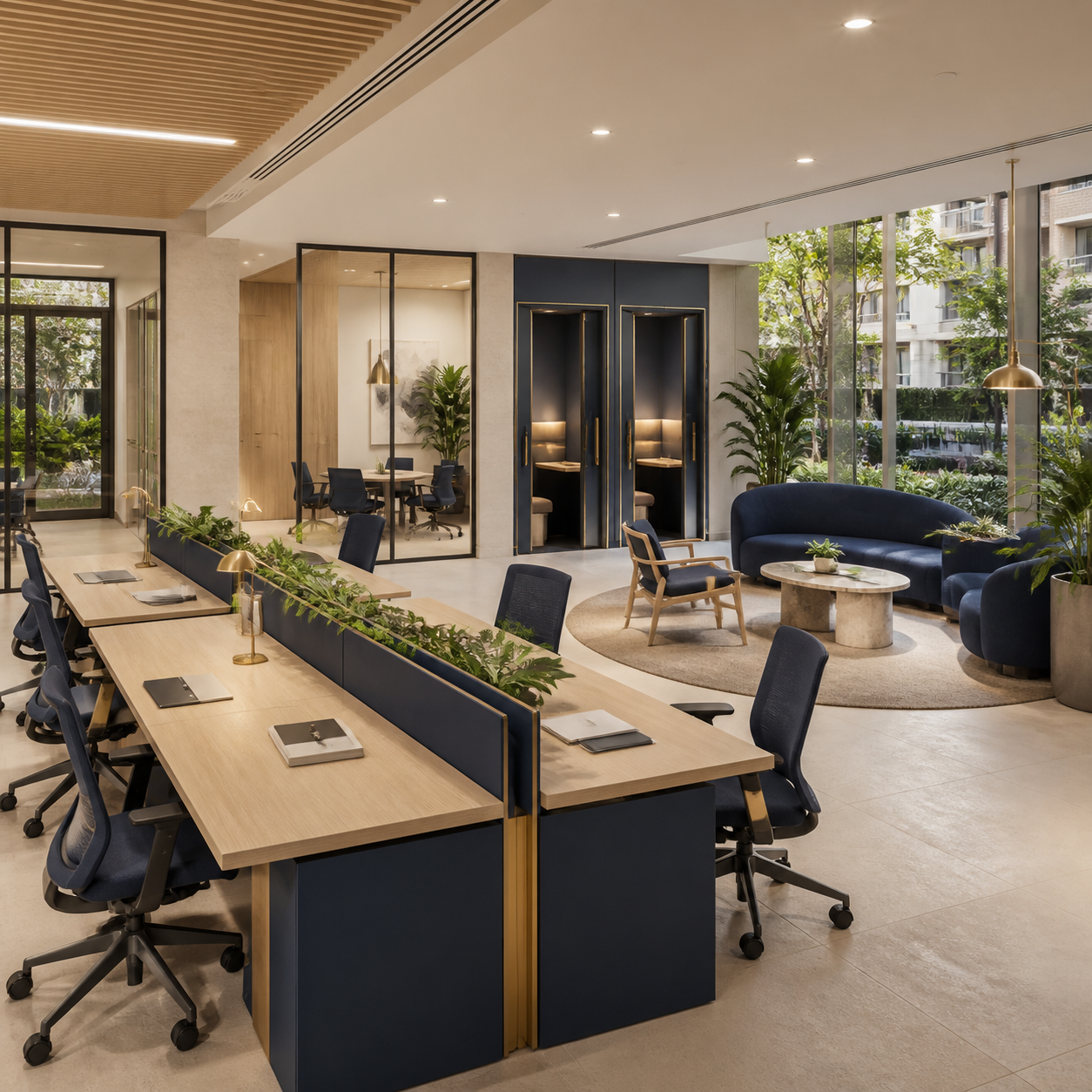 Business and professional services lounge in the Sobha Chikkagubbi amenities visual guide