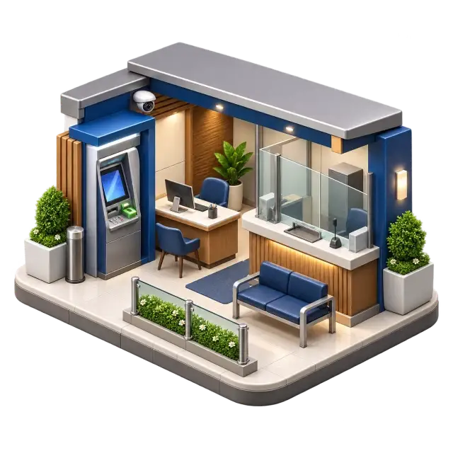 Sobha Chikkagubbi resident banking service point with consultation desk and waiting area
